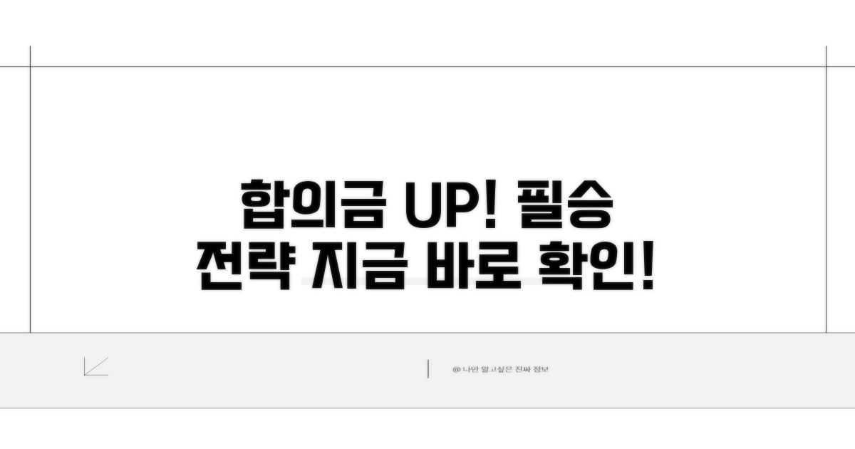 합의금 높이는 실전 팁 총정리