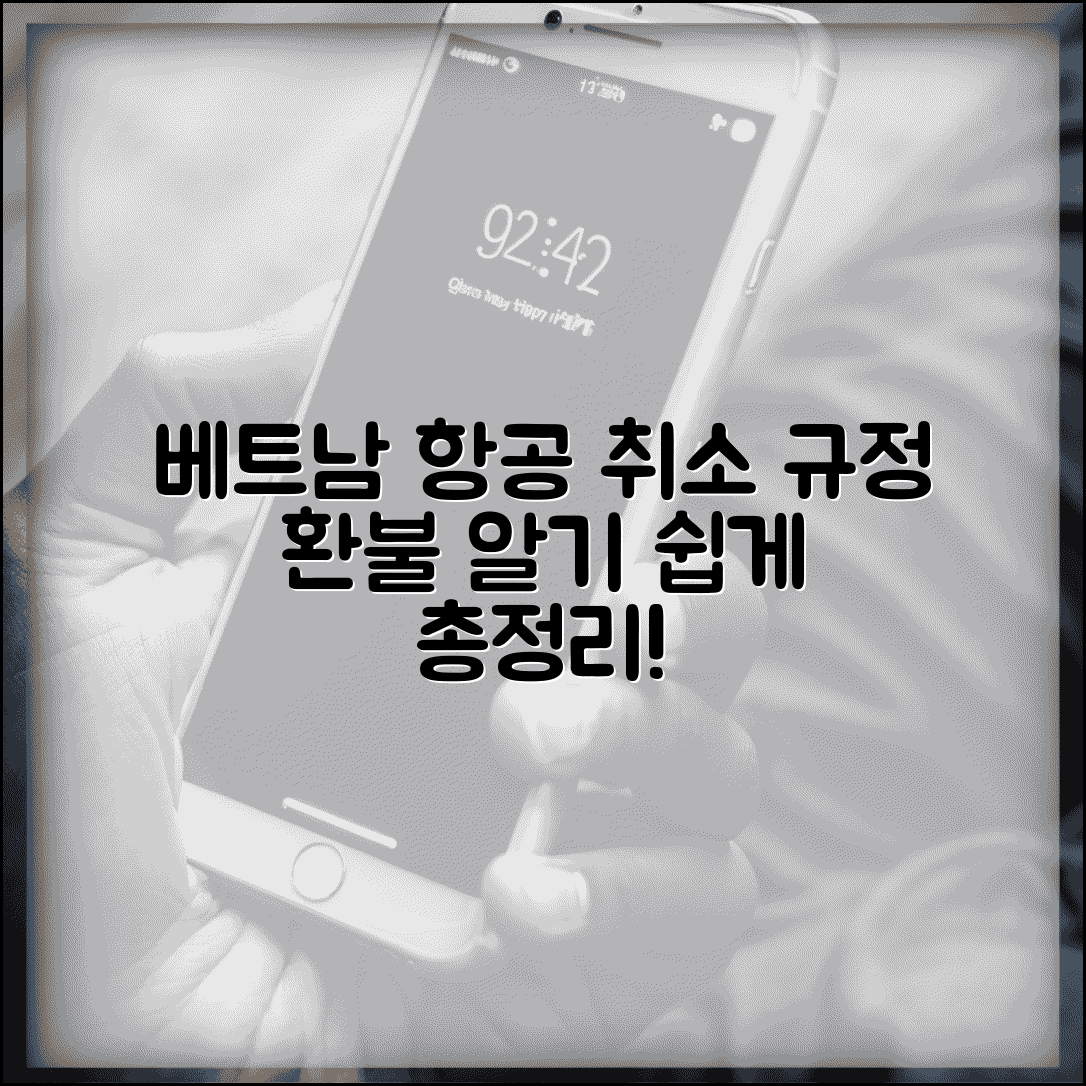 베트남 항공 예약 취소 규정과 환불 계산법