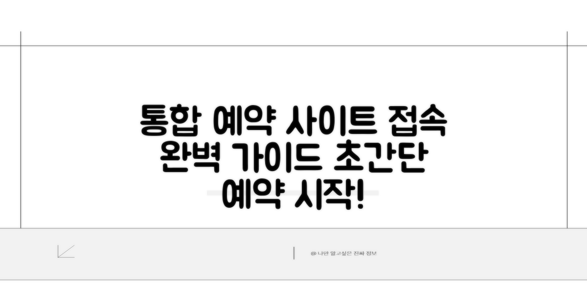 인터넷 통합 예약 시스템 접속부터