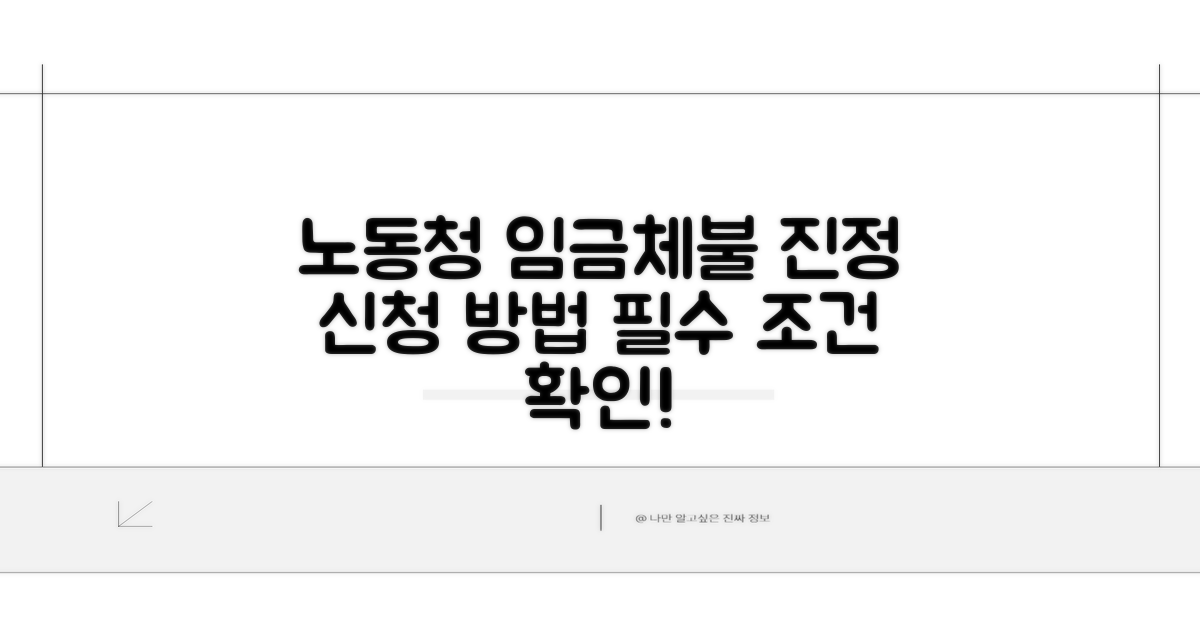 노동청 임금체불 진정 신청 요건