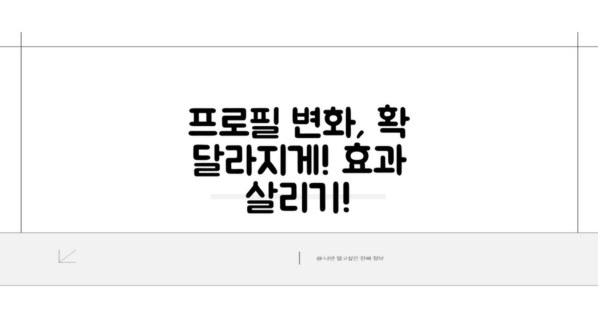 업데이트한 프로필 효과 살리기