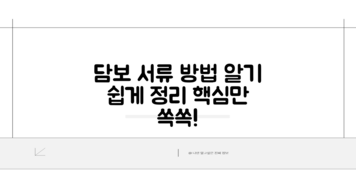 담보 제공 서류 및 방법