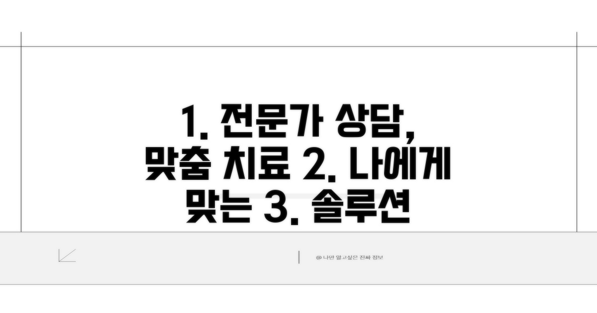 전문가와 상담, 나에게 맞는 치료법 찾기
