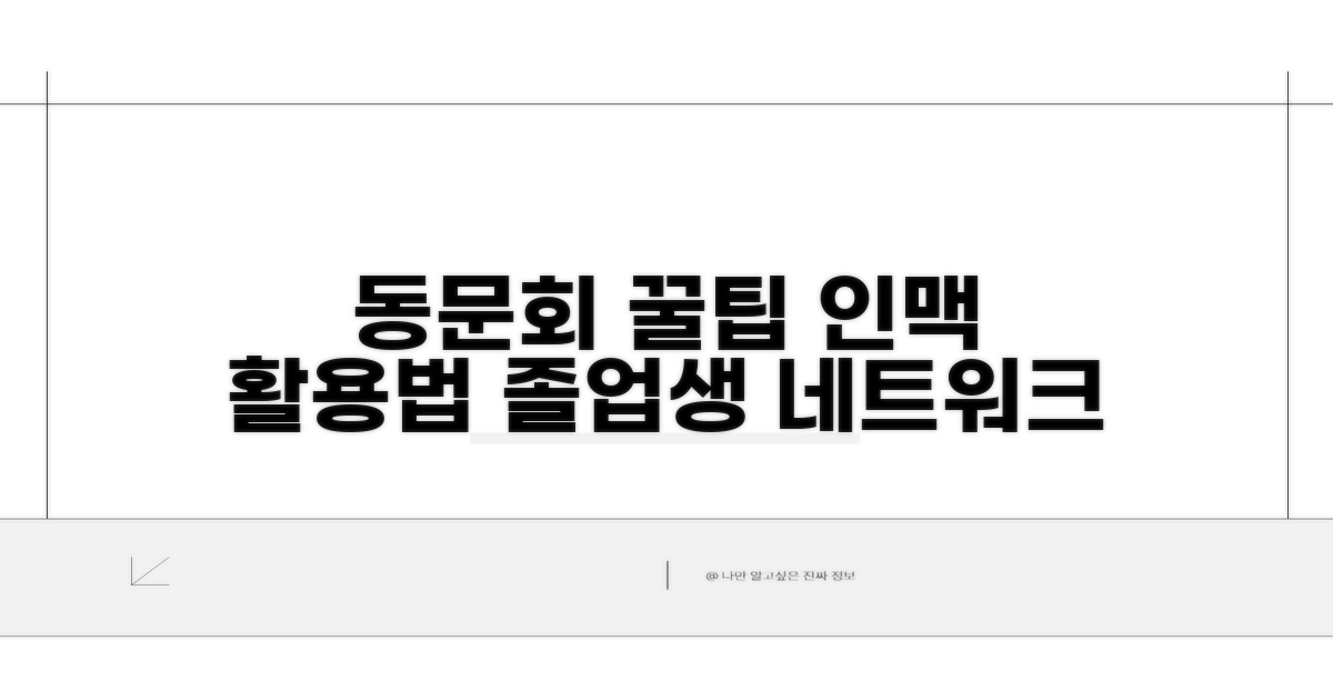 동문회 졸업생 인맥 활용 꿀팁