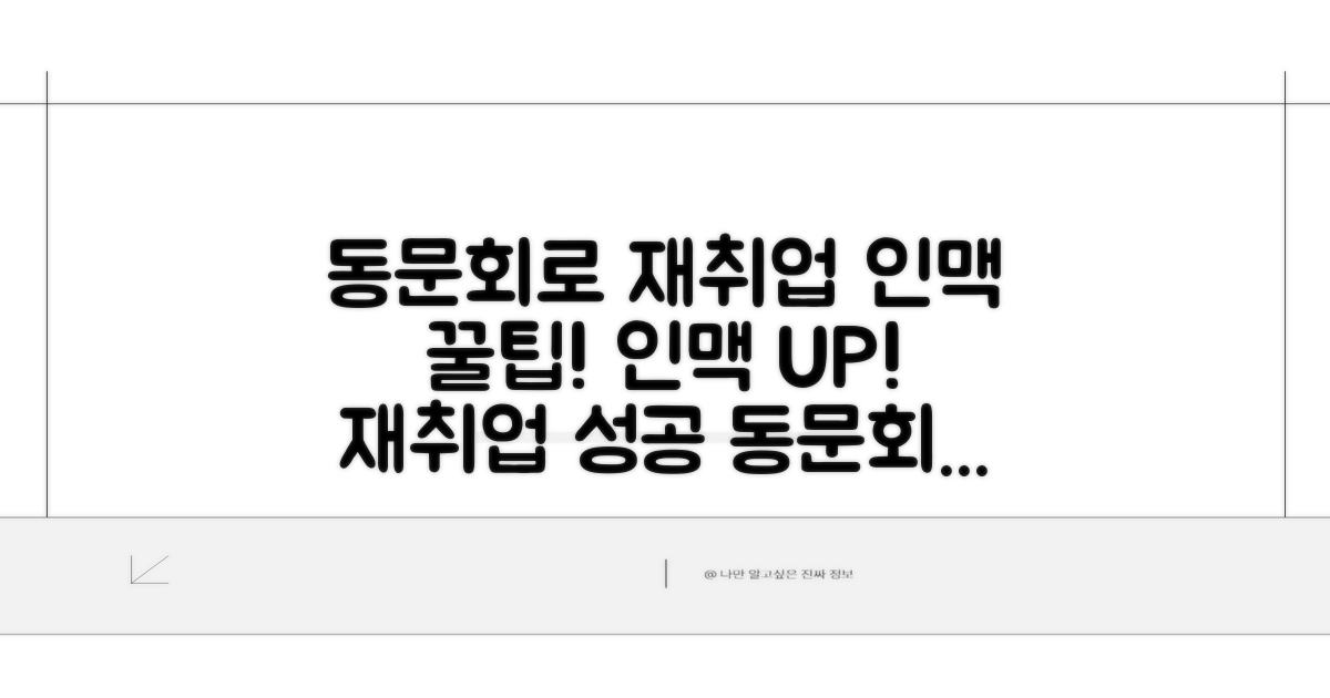 동문회 활용 재취업 인맥 구축법