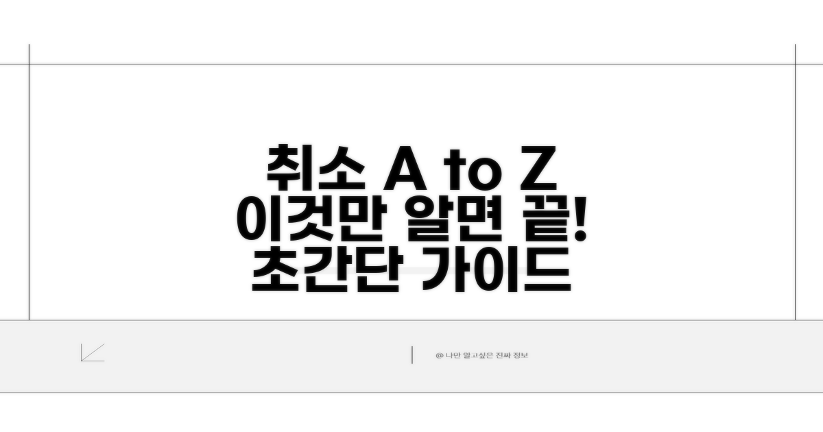 취소 절차 완벽 가이드