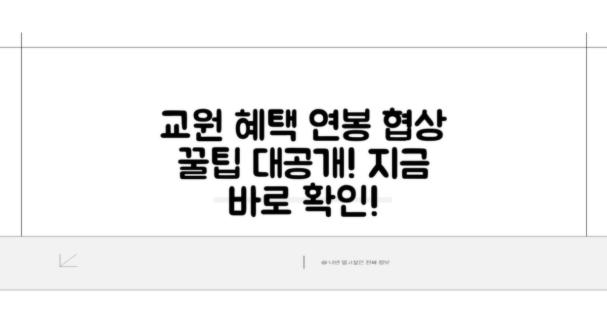 교원 복지 혜택과 연봉 협상 팁