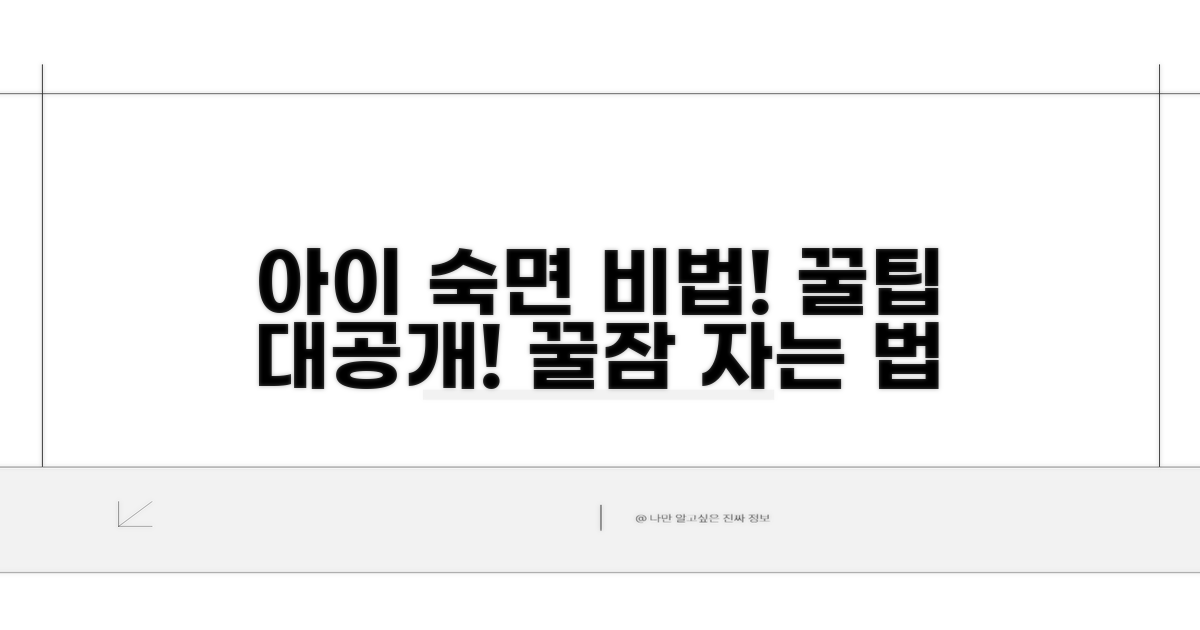 아이 수면 습관 개선 꿀팁