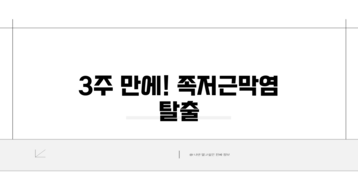 3주 족저근막염 자가치료법