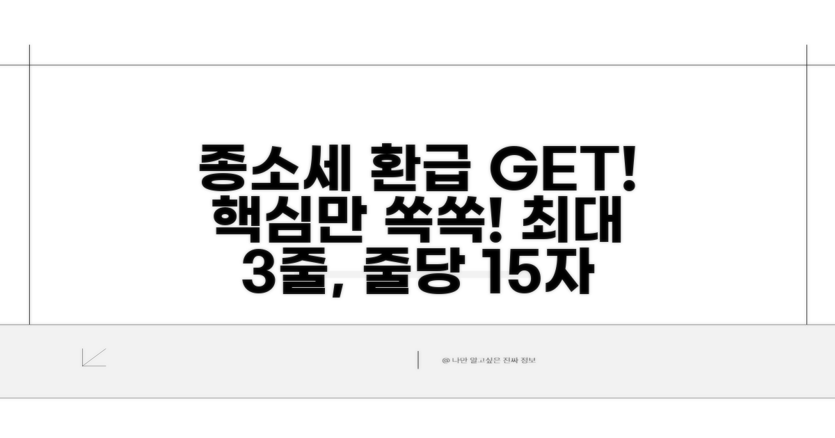 종소세 환급 받는 법과 활용 노하우