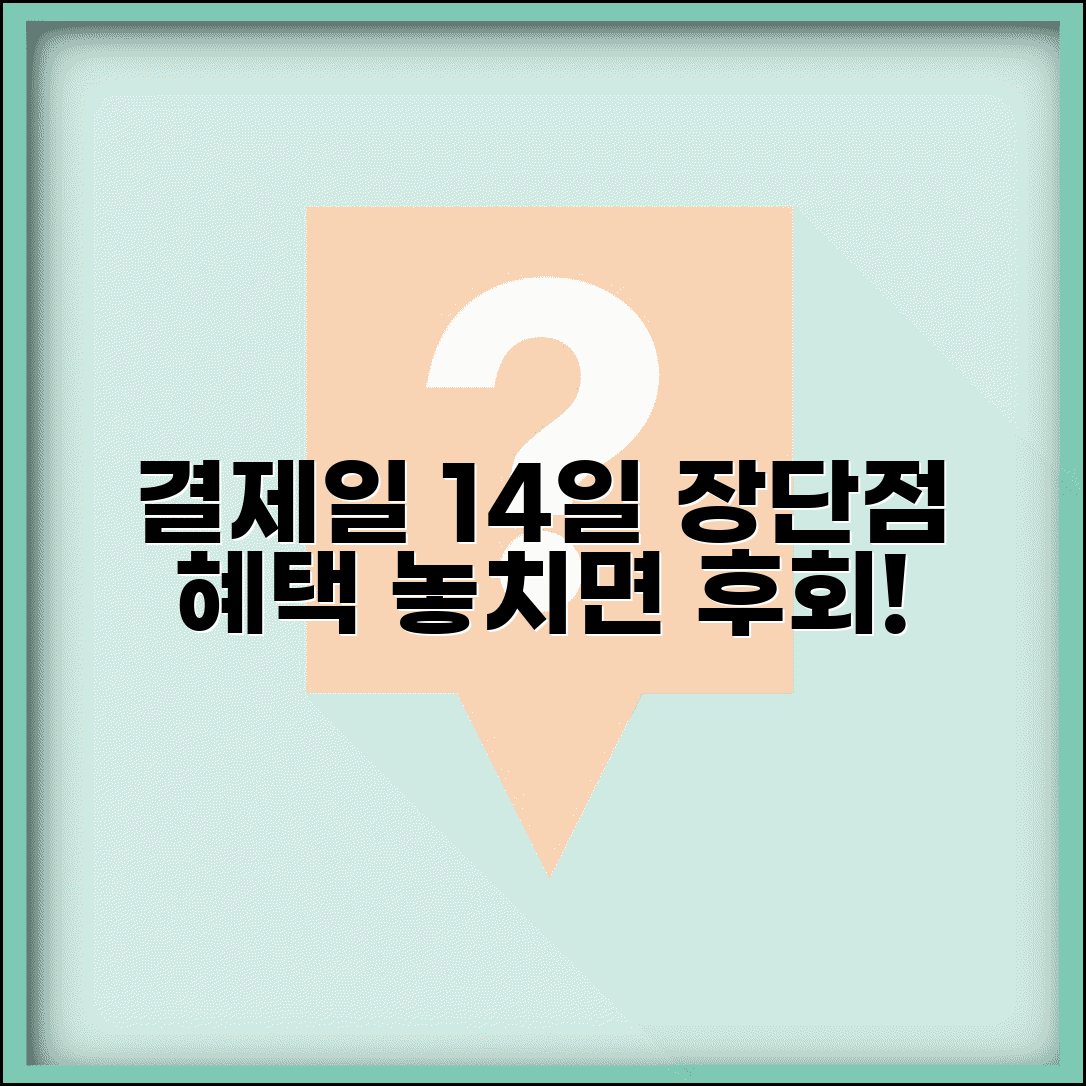 결제일 14일 선택 장단점과 이용 혜택 정리
