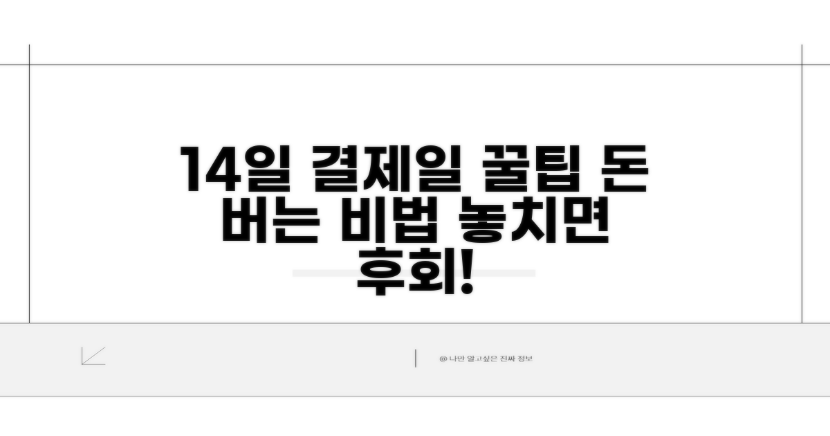 알아두면 좋은 14일 결제일 꿀팁
