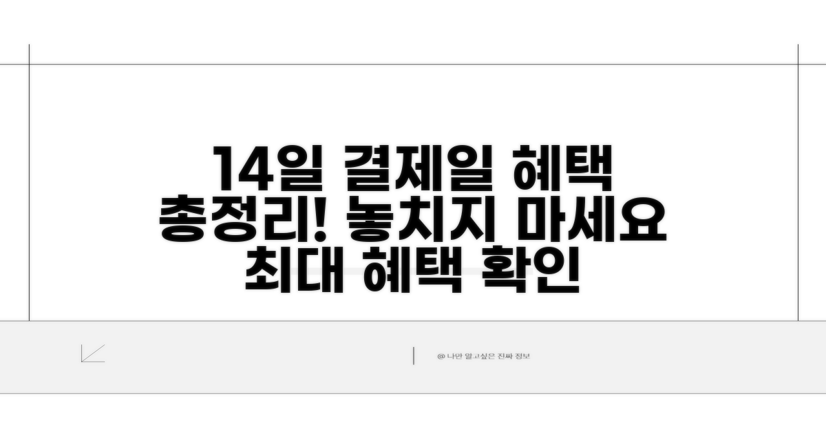 14일 결제일 이용 혜택 완벽 정리