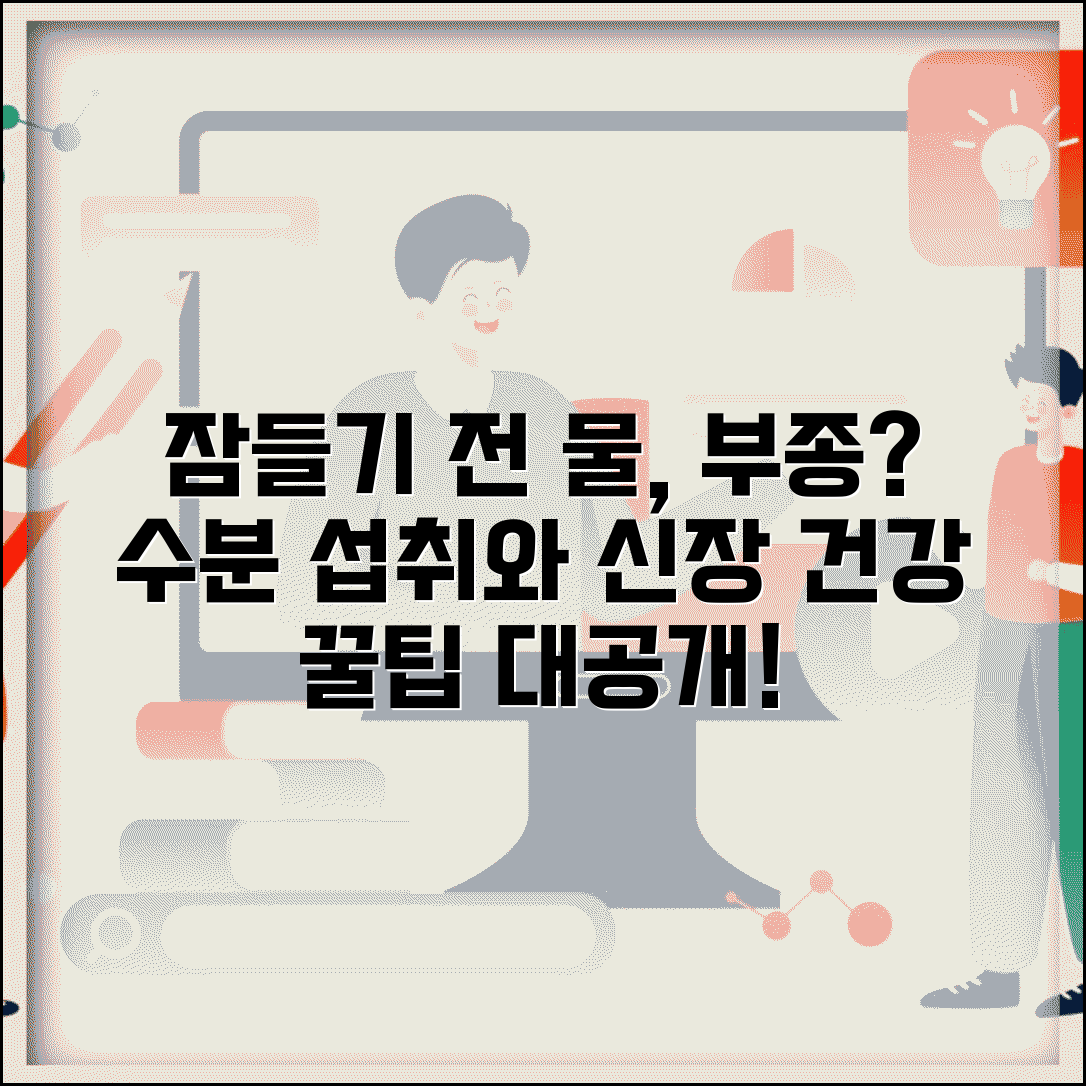 잠자기 전 물 마시면 부종? 취침 전 수분 섭취와 신장 건강
