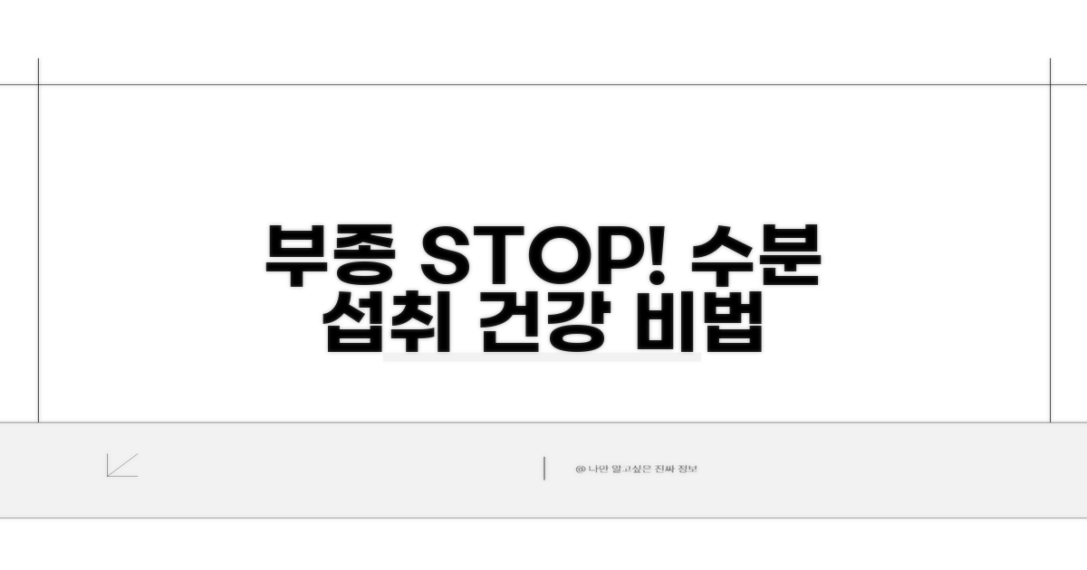 부종 예방하는 건강한 수분 섭취