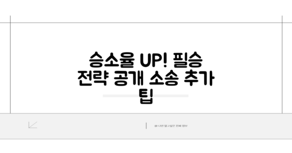 소송 승소 위한 추가 팁