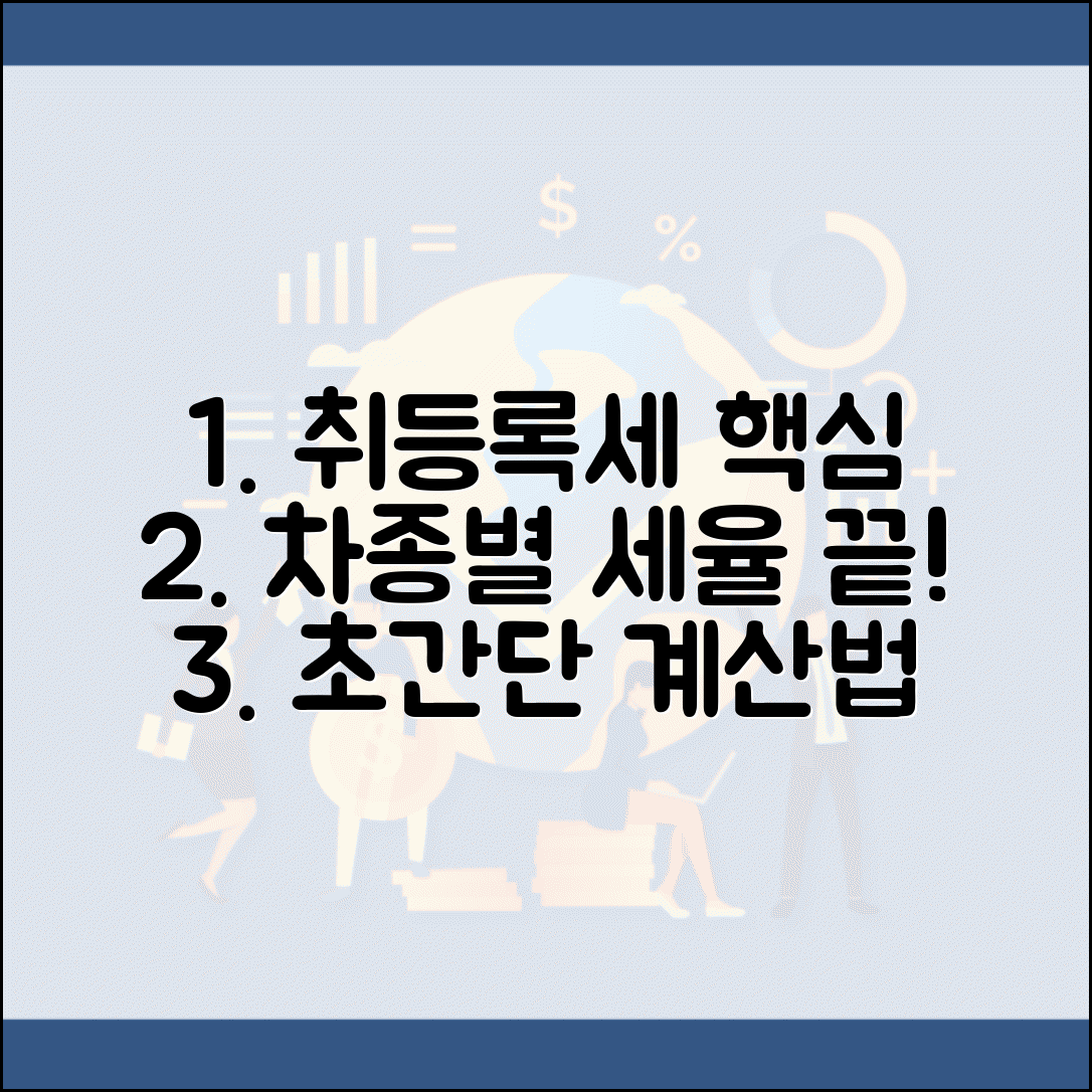 자동차 취등록세 계산법 차종별 세율 적용 방법