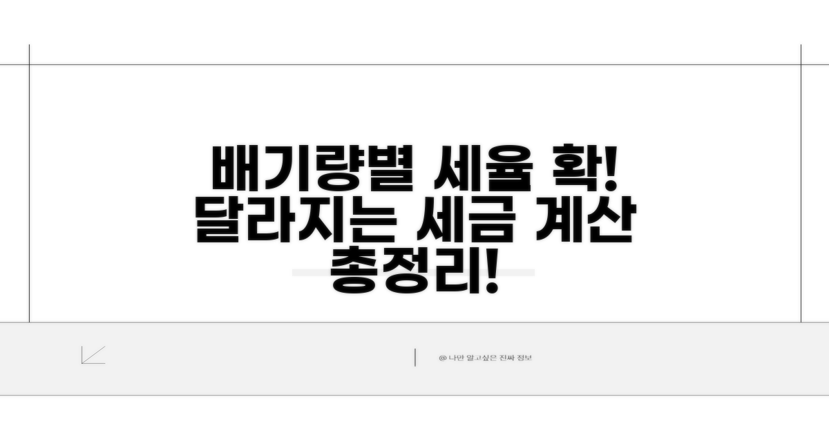 배기량 따라 달라지는 세율 계산법