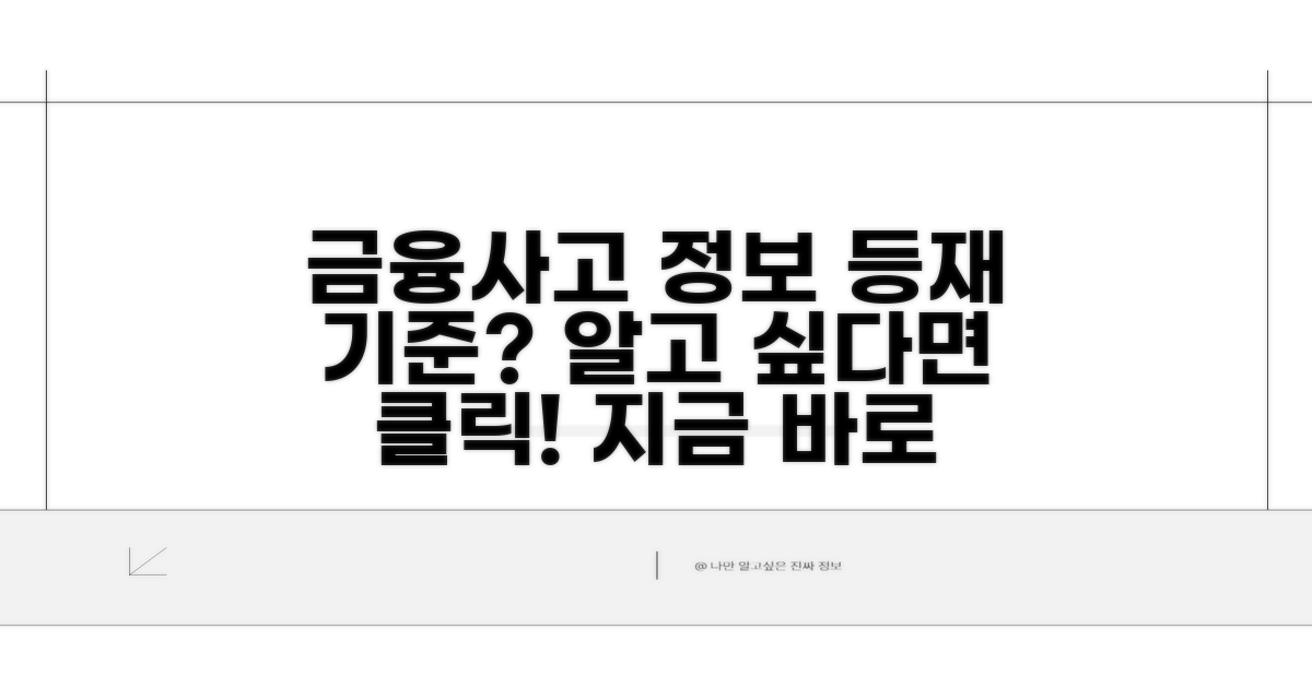 금융사고 정보 등재 기준은?