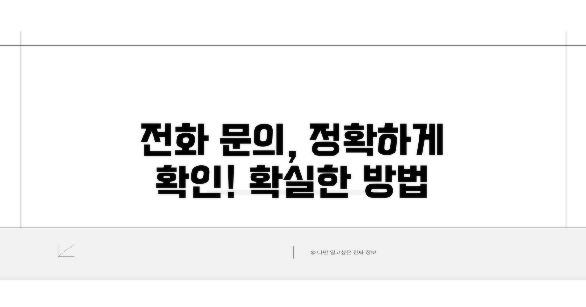 전화 문의로 정확하게 확인하는 방법