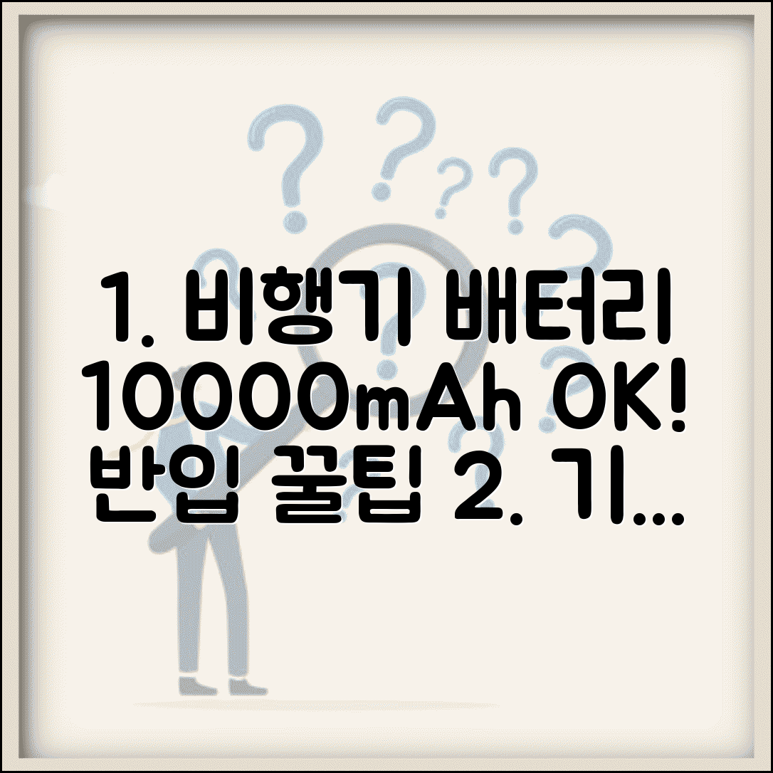 비행기 보조배터리 10000mAh 반입 팁 | 항공사 기준, 기내 수하물 규정 및 주의사항 총정리