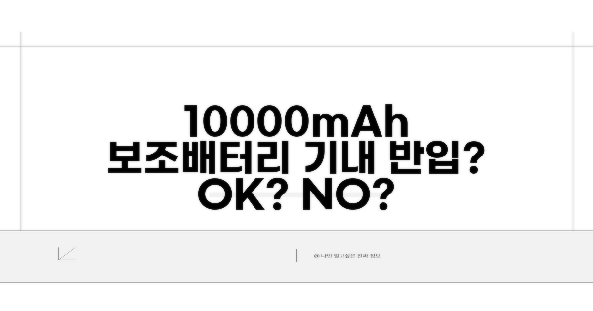 10000mAh 보조배터리 반입 규정