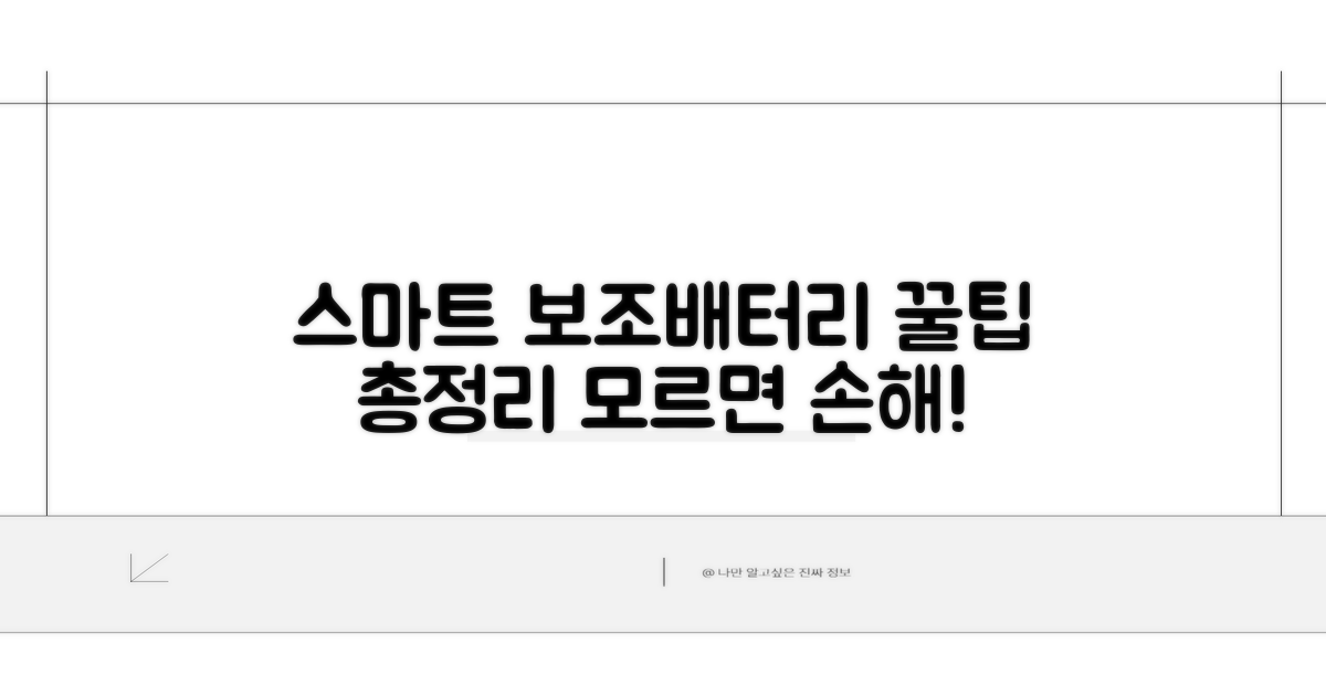 스마트한 보조배터리 활용 팁