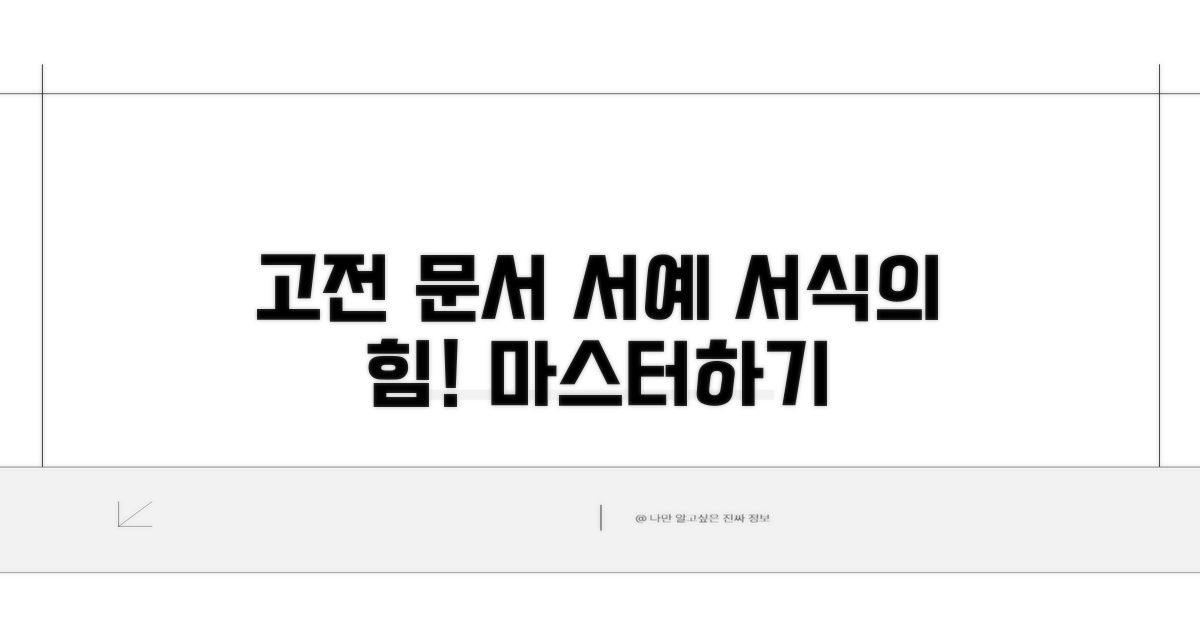 고전 문서, 서예, 서식 활용법