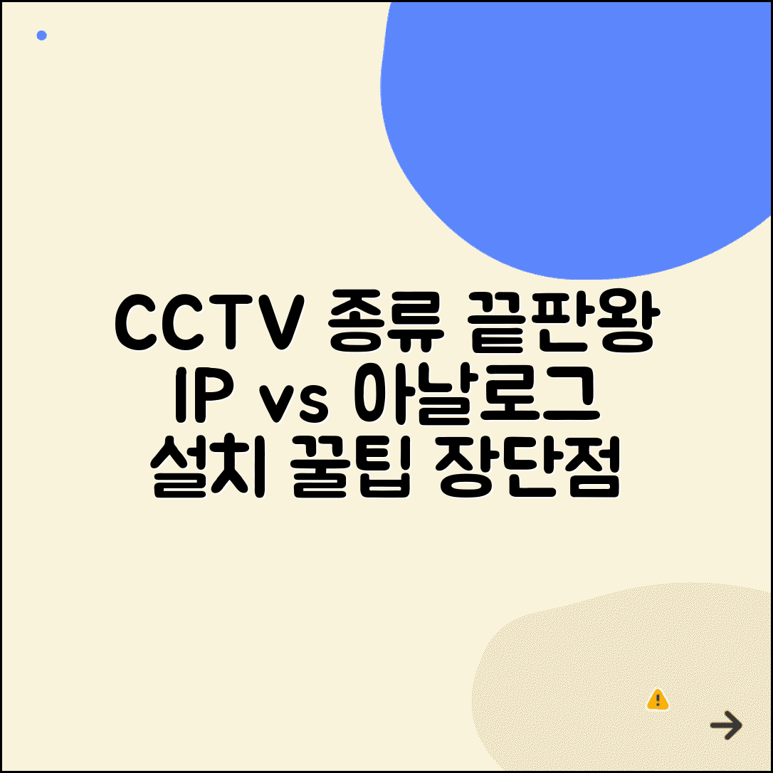 CCTV 카메라 종류 | 아날로그 IP 카메라 비교, 설치 조건 및 장단점 총정리