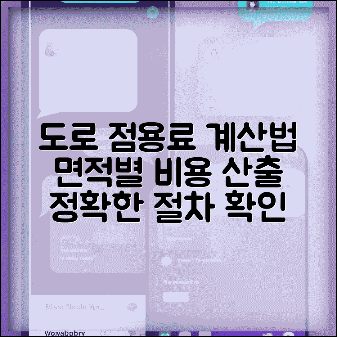 도로 점용료 부과 기준 계산법 | 사용 면적별 정확한 비용 산출 방법 및 절차
