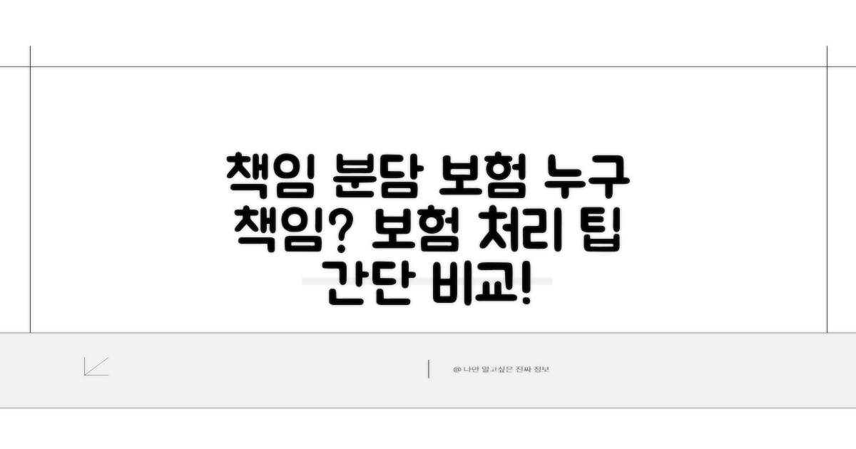 책임 소재별 보험 처리 방법 비교