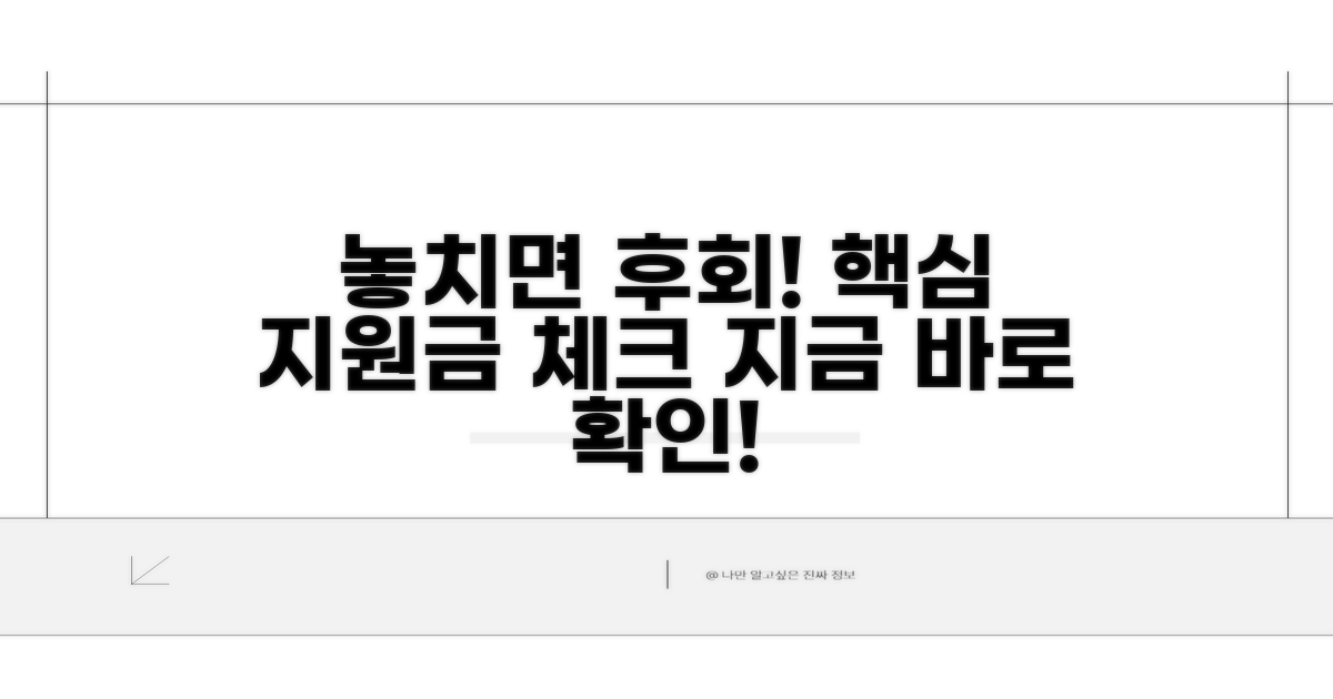 놓치면 손해! 지원금 신청 전 체크리스트