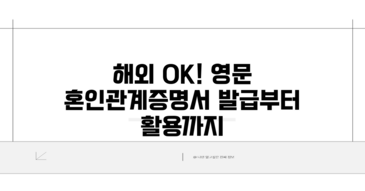 영문 혼인관계증명서, 해외에서도 OK!