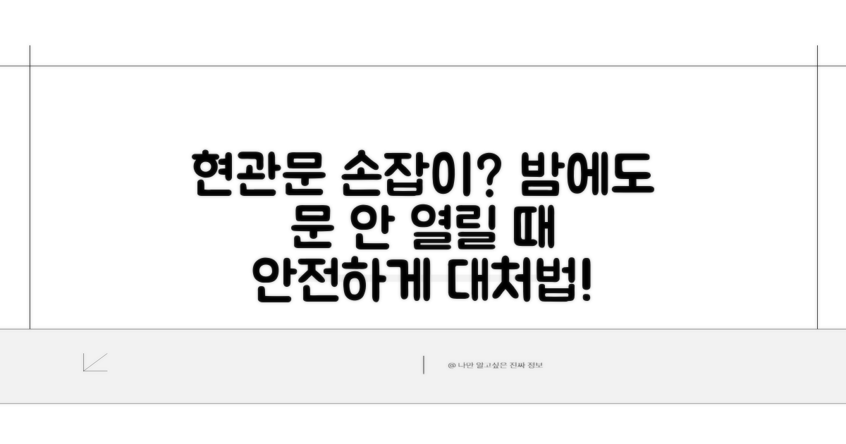 현관문 손잡이 빠졌을 때 | 밤늦게 문 열리지 않을 때 안전하게 대처하는 방법