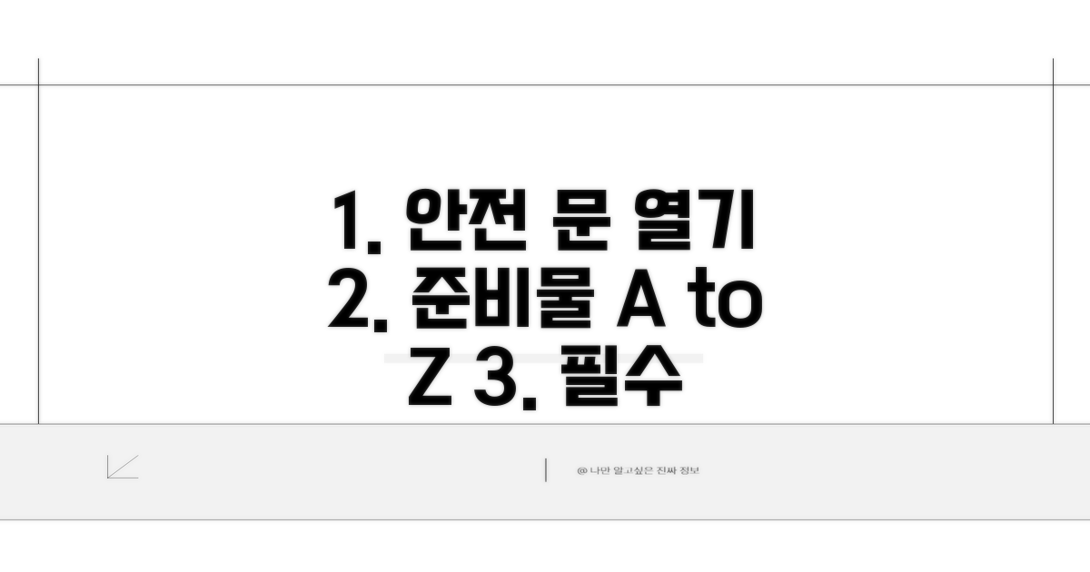 안전하게 문 열기 위한 준비물