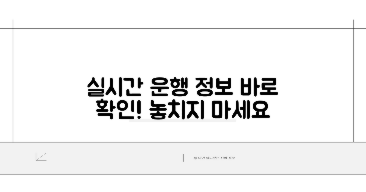실시간 운행 정보 확인 방법