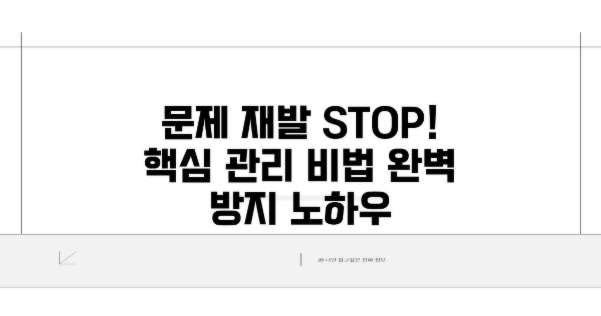 문제 재발 방지, 관리 요령