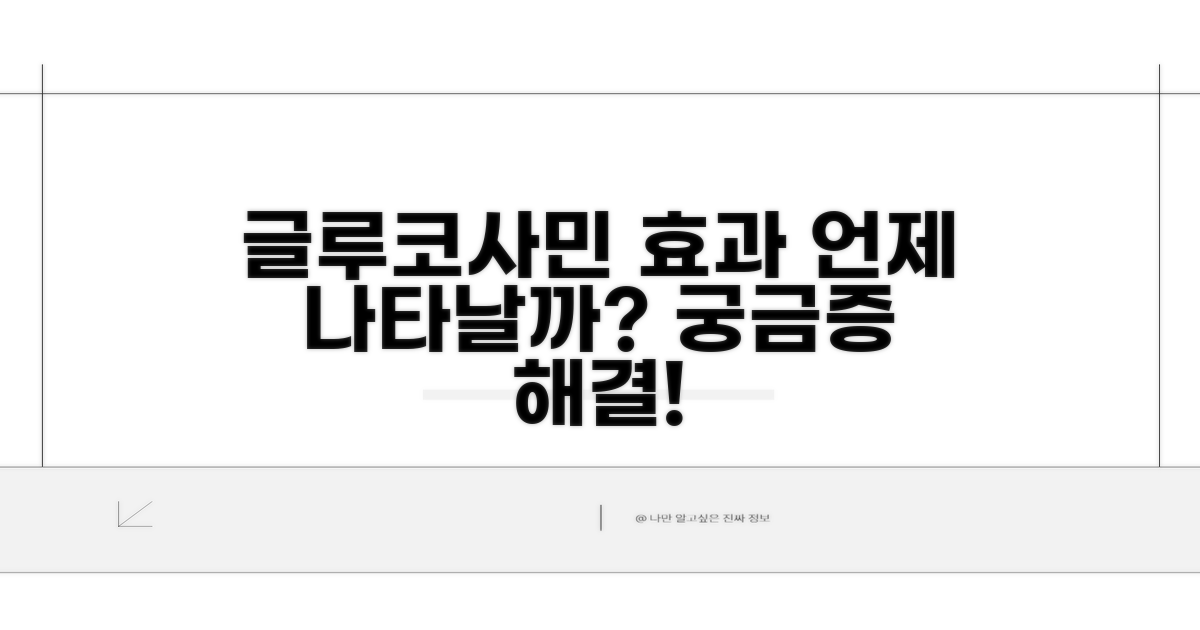 글루코사민 효과, 언제쯤?
