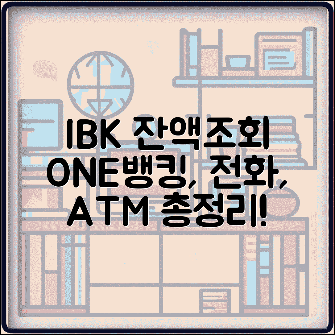 기업은행 잔액조회 방법 | IBK ONE뱅킹 전화 ATM 활용법 총정리