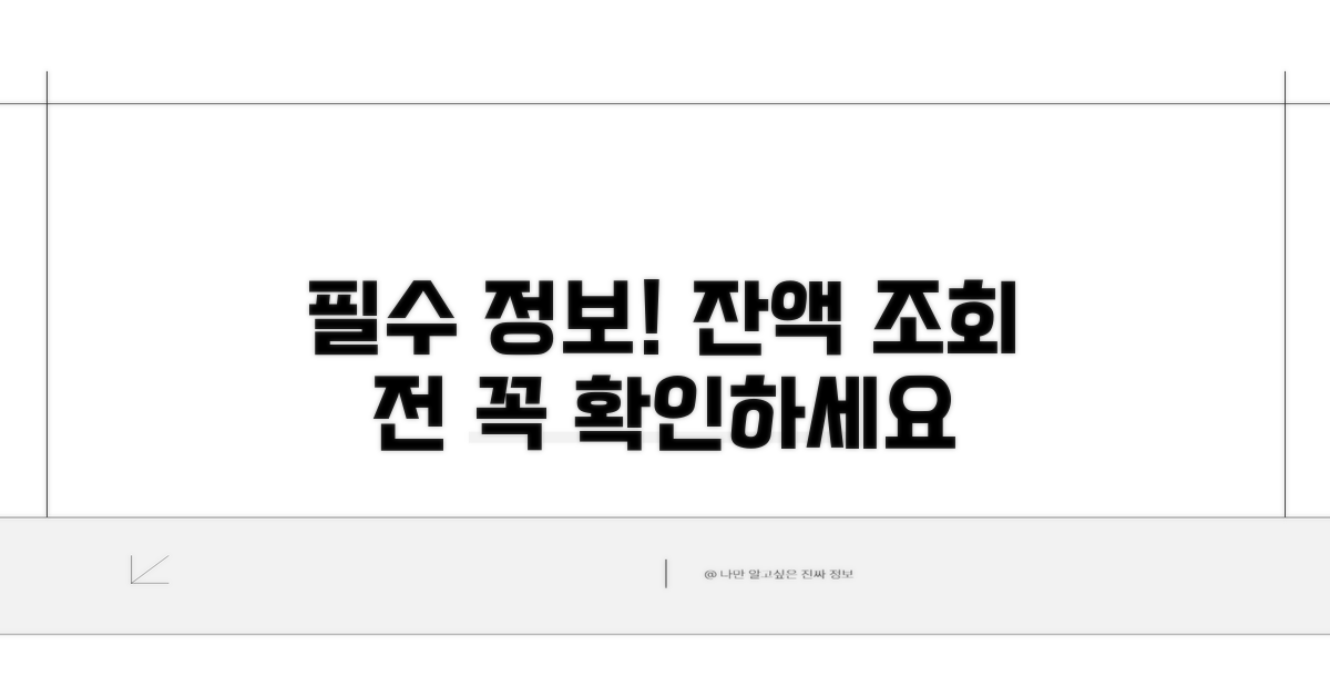 잔액조회 전 알아둘 필수 정보