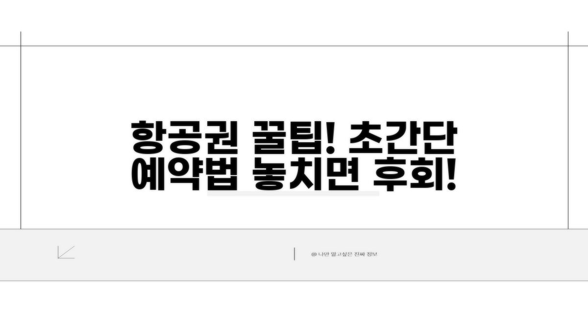 항공편 예약 꿀팁과 절차 안내