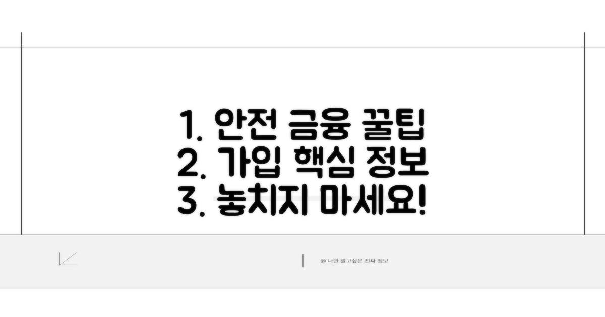안전한 금융 생활을 위한 가입 꿀팁
