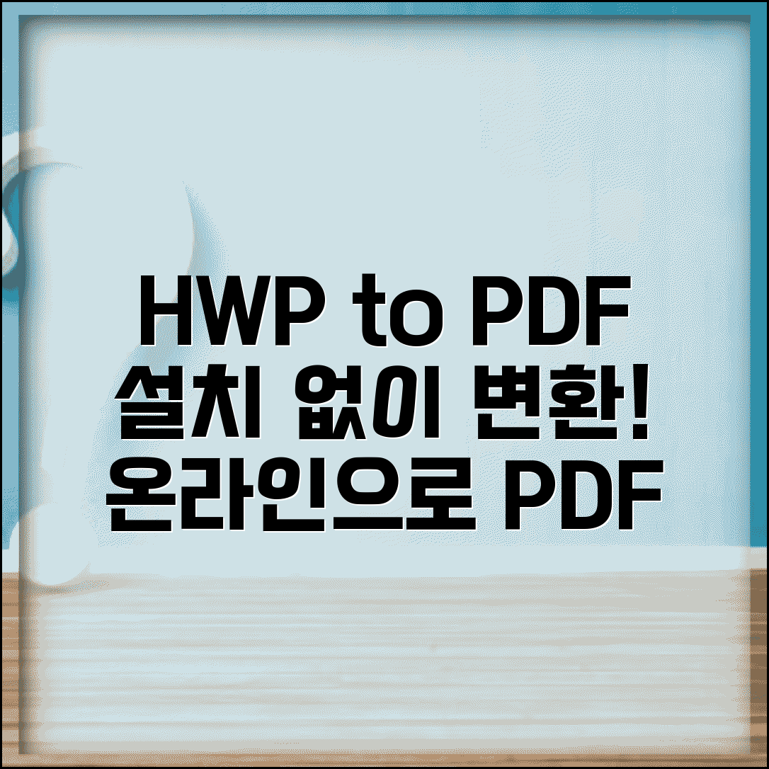 HWP to PDF 온라인 변환 사이트 | 한글 설치 없이 PDF 만들기, 방법 및 장점 총정리