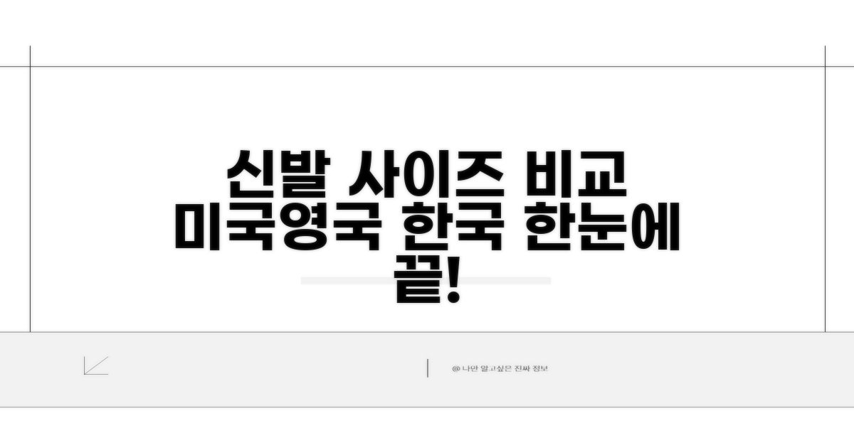 미국 영국 신발 사이즈 한국 사이즈 한눈에