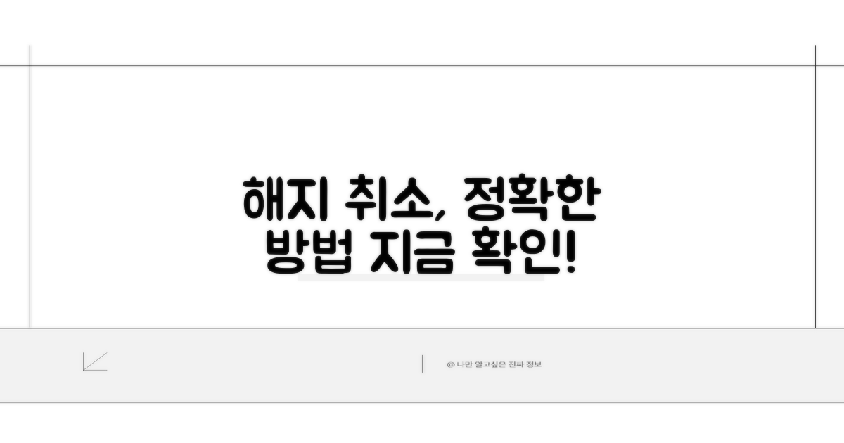 해지 신청 취소, 정확한 방법 알아보기