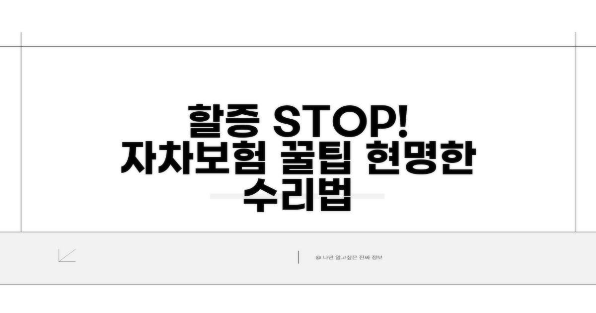 할증 피하는 스마트한 자차 수리 방법