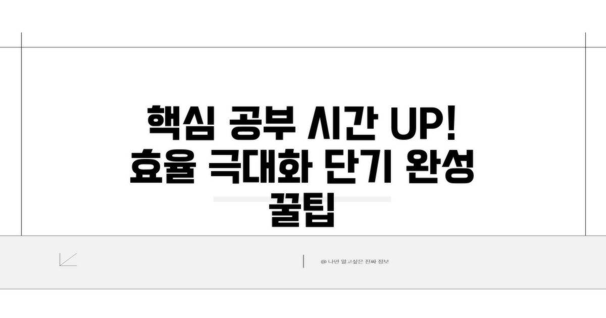 공부 시간 효율 높이는 방법