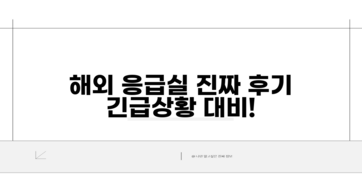 실제 해외 응급실 이용 후기