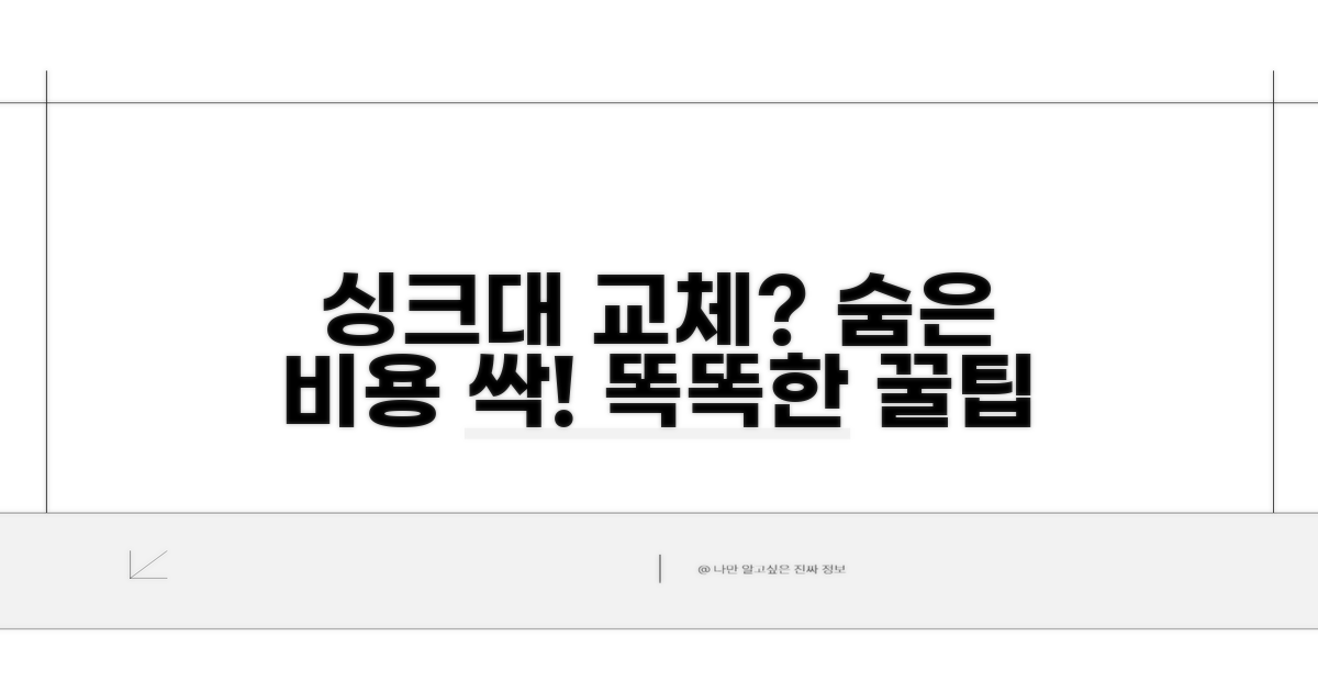 숨은 비용 줄이는 똑똑한 싱크대 교체 팁