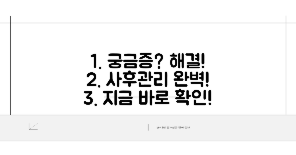 궁금증 해결 및 사후 관리